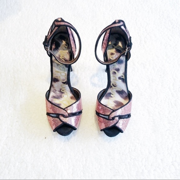 Sam Edelman Peep Toe Pump Shoes SZ6.5 - Picture 1 of 6